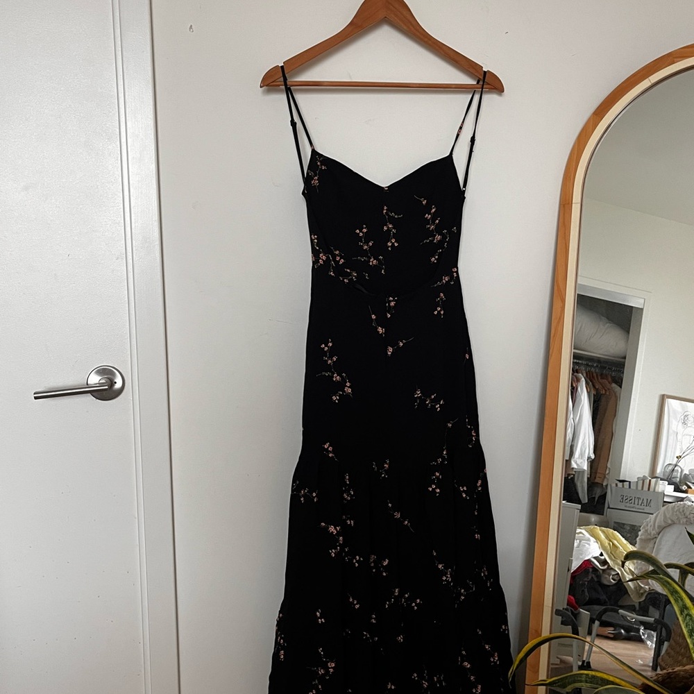 Reformation Black Floral Maxi Dress - Picture 7 of 8
